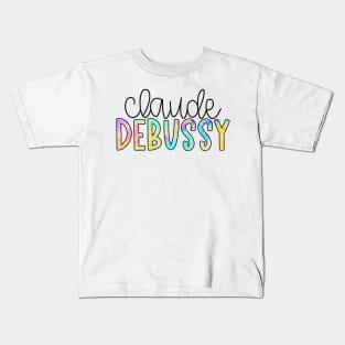 Claude Debussy Neon Splatter Kids T-Shirt